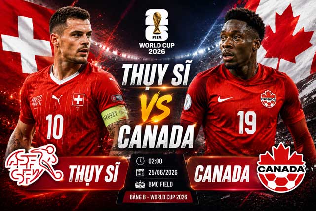 Thông tin trận đấu Thụy Sĩ vs Canada